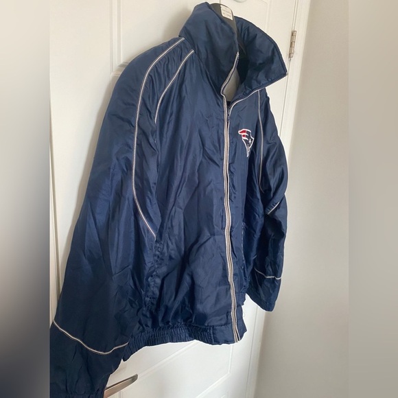 NFL NEW ENGLAND PATRIOTS Blue Detachable-Hoodie Full-Zip Logo Jacket in Large - Picture 8 of 16